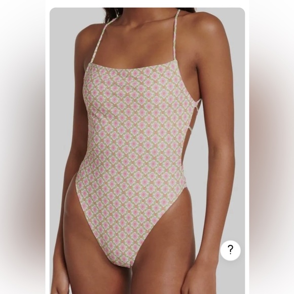 NWT Tory Burch Floral Print One Piece Swimsuit Size S - Picture 3 of 4